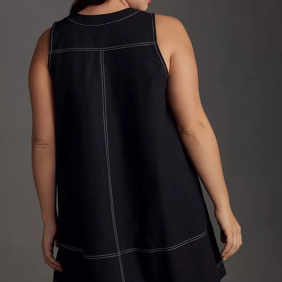 Anthropologie A Line Mini Dress 100% Cotton Bohemian Festival Fall Plus 2X - Picture 8 of 15